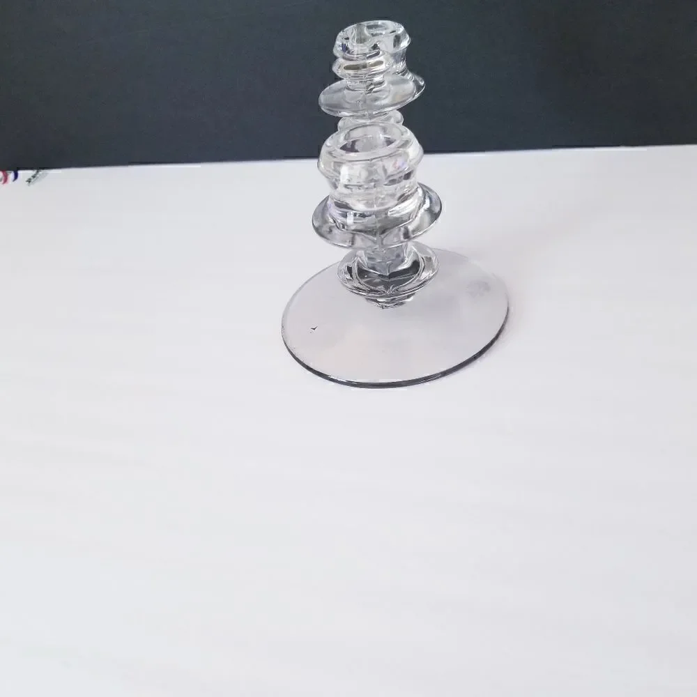 Vintage pressed glass 2 light candelabra